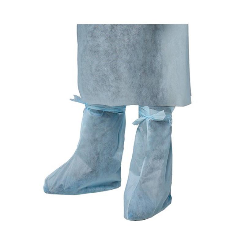 Бахіли високі непромокальні,ламінований спанбонд 45 г/м2, стерильні, одноразові